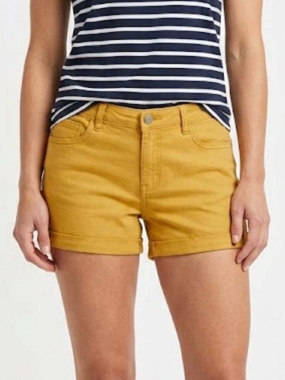 ModCloth mustard yellow denim shorts Size 10